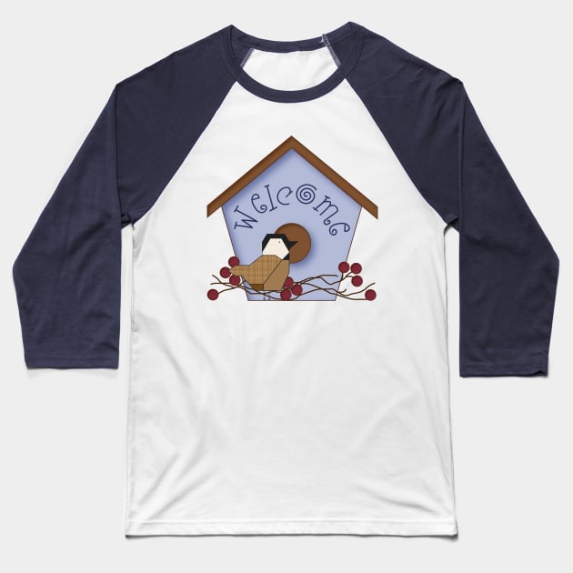 Welcome Country Bird House Baseball T-Shirt by HomeGiftShop